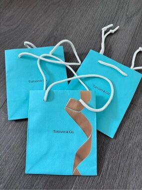 Tiffany & Co. Blue Small Gift Bags (3)